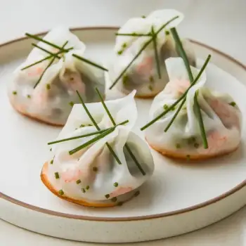 Garlic Chive and Shrimp Dumplings