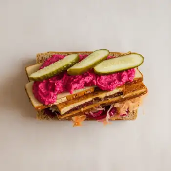 Eastern European Tempeh & Beet Delight Sandwich