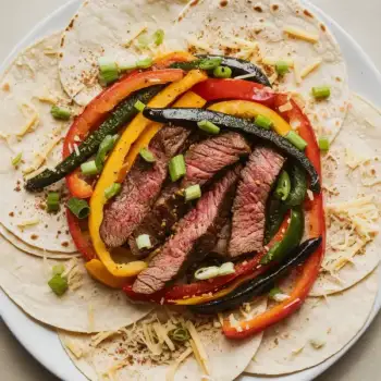 Sizzling Bell Pepper and Steak Fajitas
