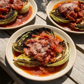 Charred Cabbage with Amatriciana Sauce
