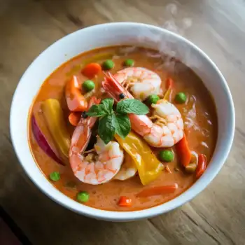 Thai Red Curry with Shrimp and vegetables