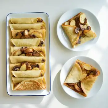 Savory Potato-Mushroom Crepe Pockets