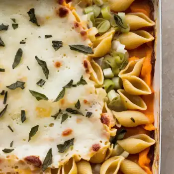 Butternut Squash & Leek Pasta Bake