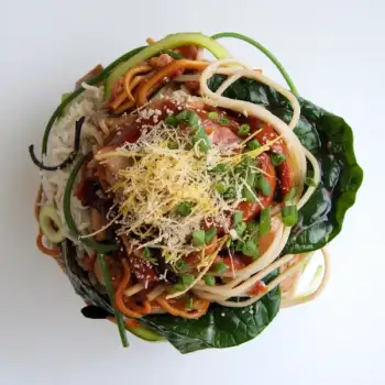 Garlic Parmesan Noodles with Asian Flair