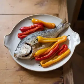 Sheet-Pan Roasted Fish With Sweet Peppers