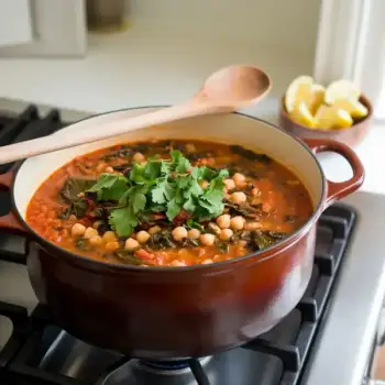 Moroccan Spiced Lentil & Chickpea Soup