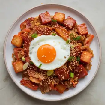 Savory Kimchi and Spam Fried Rice
