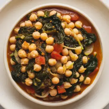 Chickpea Spinach Delight with Ginger