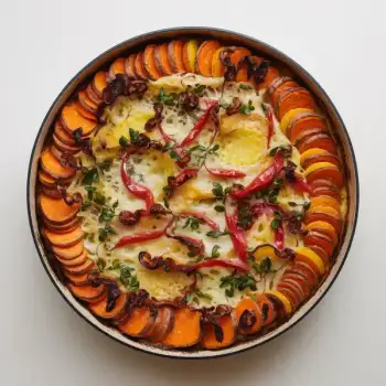 Winter Harvest Butternut and Sweet Potato Gratin
