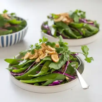 Crisp Pea Shoot and Peanut Crunch Salad