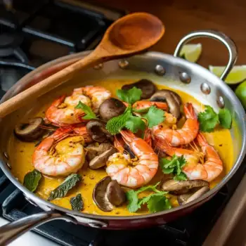 Coconut Shrimp Curry with Mushrooms