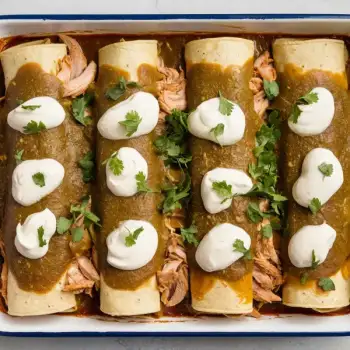 Smokey Poblano Chicken Enchiladas