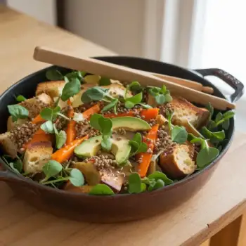 Roasted Carrot & Avocado Panzanella