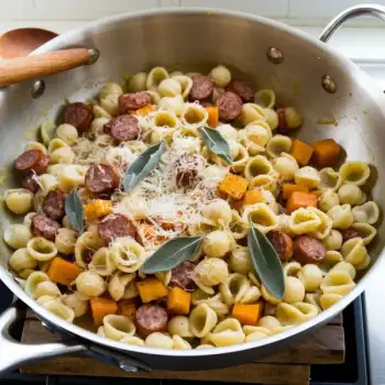 Pasta with Sausage, Squash, and Sage Brown Butter