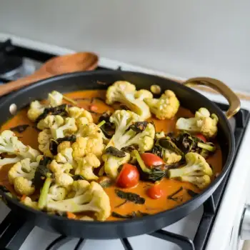 Fragrant Cauliflower and Spinach Curry