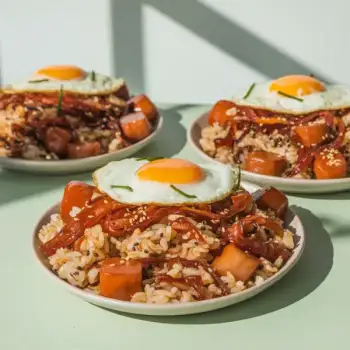 Savory Kimchi and Spam Fried Rice