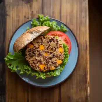 Homemade Sweet Potato & Quinoa Veggie Burger