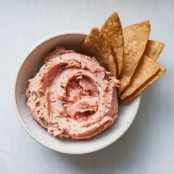 Garlicky Smoked Salmon Rillettes with Rye Crisps