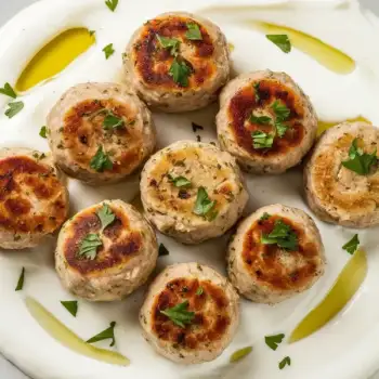 Spiced Chicken Meatballs with Yogurt Sauce
