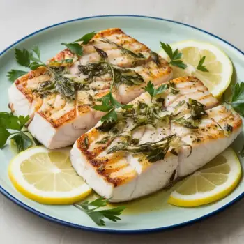Lemon-Basil Halibut Steaks