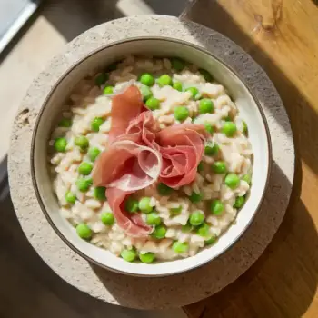 Prosciutto and Pea Risotto
