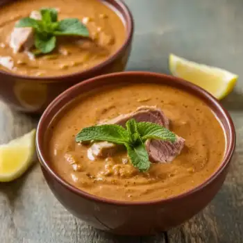 Gujarati-Style Creamy Almond & Lamb Soup