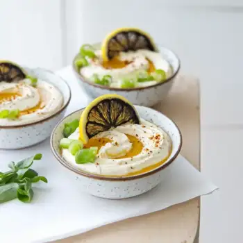 Charred Scallion and Lemon Feta Dip