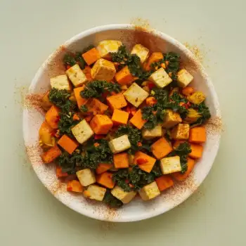 Tempeh and Sweet Potato Hash