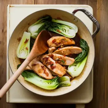 Stir-Fried Chicken and Bok Choy