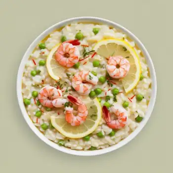 Zesty Lemon and Prawn Risotto with Peas