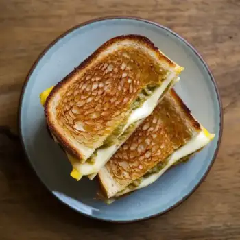 Comte Grilled Cheese with Cornichon Spread