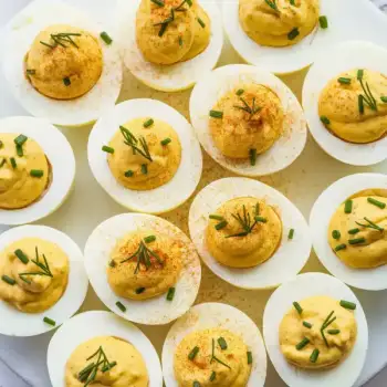 Savory Chive & Dijon Deviled Eggs