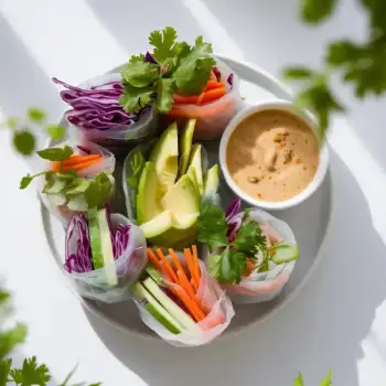 Summer Rolls with Spicy Peanut Sauce