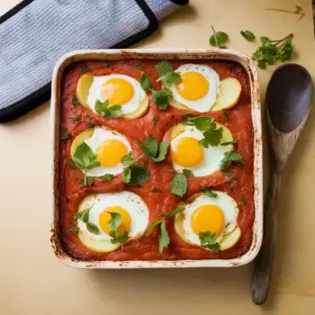 Rustic Indian-Spiced Tomato and Egg Casserole