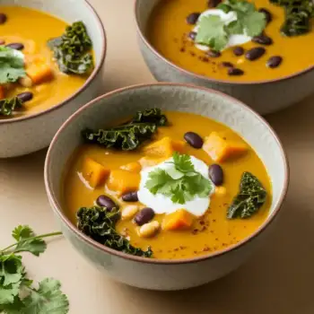 Curried Pumpkin and Navy Bean Soup