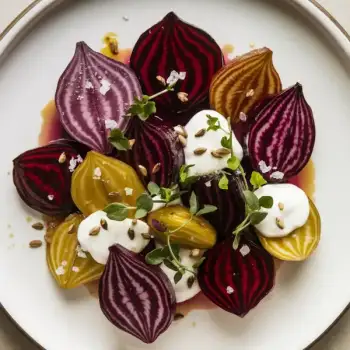 Citrus-Infused Mixed Baby Beets with Cumin and Yogurt Drizzle