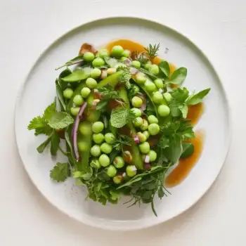 Minted Spring Pea Salad with Red Wine Vinaigrette