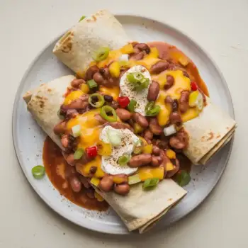 Cheesy Pinto Bean Burritos