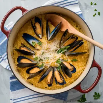 Saffron and Mussel Risotto