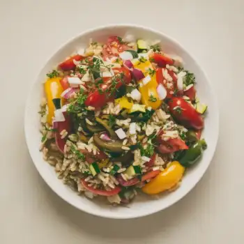 Savory Heirloom Tomato and Bell Pepper Rice