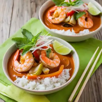 Red Coconut Curry Shrimp