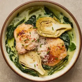 Tuscan Chicken, Spinach & Artichoke Stew
