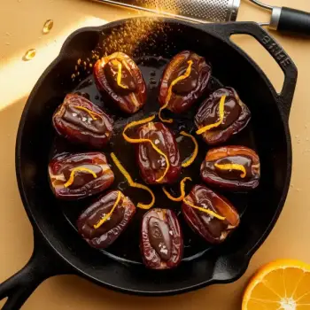 Roasted Dates with Bittersweet Chocolate and Orange