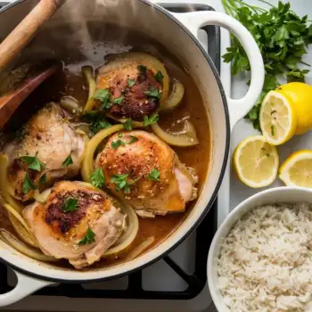 Senegalese Lemon Chicken with Caramelized Onions