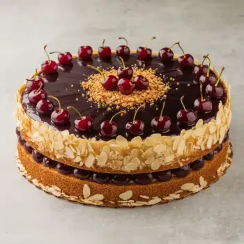 Almond Cherry Jam Layer Cake