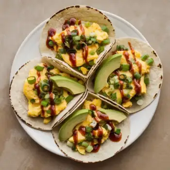 Savory Scrambled Egg & Avocado Breakfast Tacos
