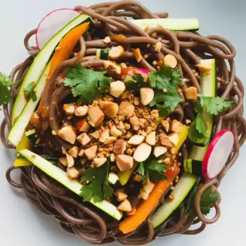 Spicy Peanut Soba Noodle Crunch