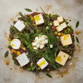 Herb-Infused Marinated Cheese Delight