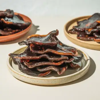 Spicy Chipotle Marinated Trumpet Mushroom Jerky