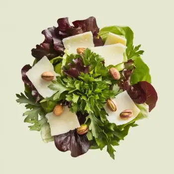 Little Gem Salad with Toasted Pistachios, Pecorino Romano and Champagne Vinaigrette